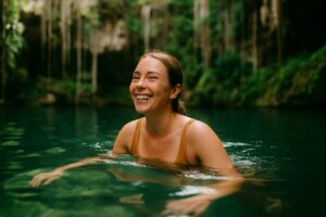 Nager dans les cenotes du Yucatán